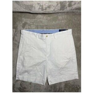 Polo Ralph Lauren Shorts Men's Size 35 White Chino Stretch Cotton Twill